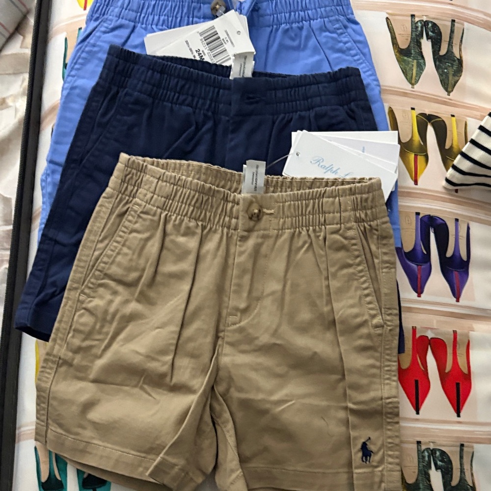 Ralph Lauren Kids Shorts in Khaki, Navy & Light Blue bundle